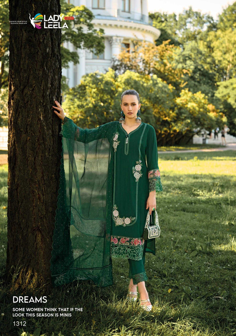 Lady Leela Ibadat Vol 3 Viscose Silk Handwork Crosio Lace Designer Kurti Pant Dupatta Set