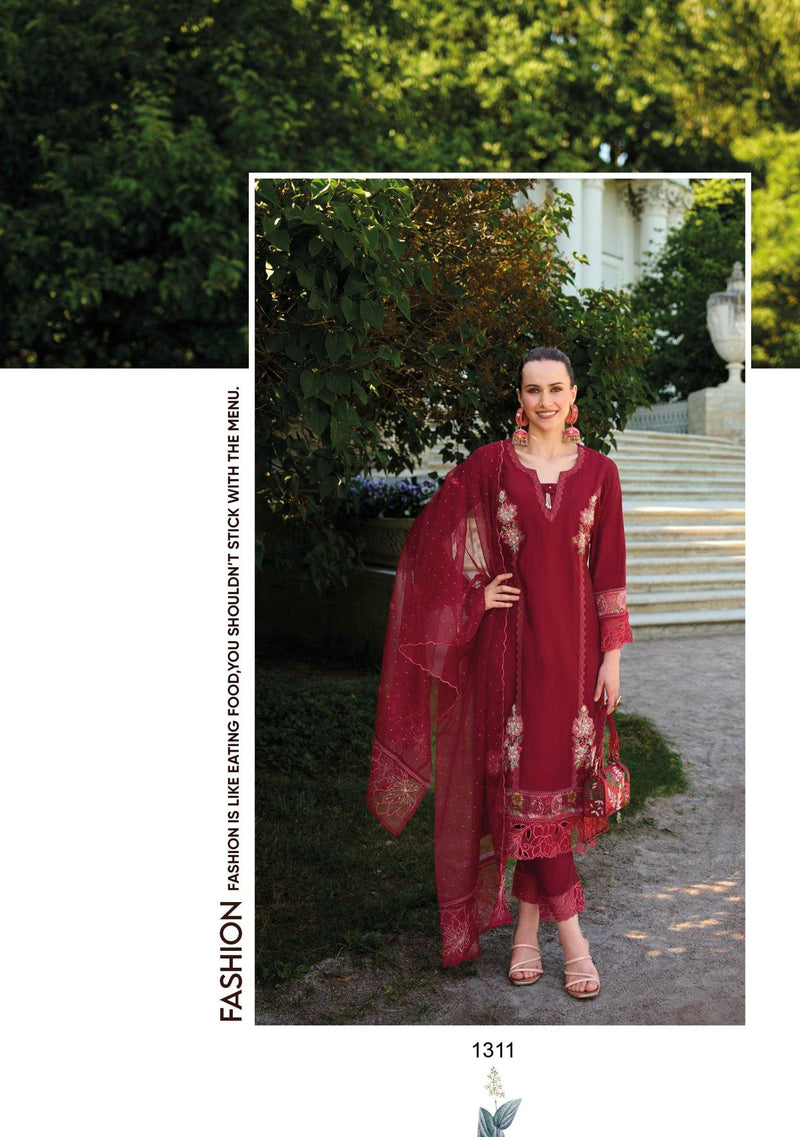 Lady Leela Ibadat Vol 3 Viscose Silk Handwork Crosio Lace Designer Kurti Pant Dupatta Set
