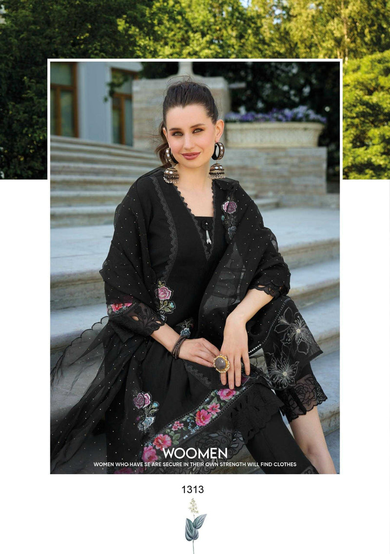 Lady Leela Ibadat Vol 3 Viscose Silk Handwork Crosio Lace Designer Kurti Pant Dupatta Set