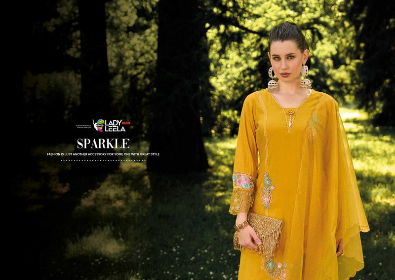 Lady Leela Ibadat Vol 3 Viscose Silk Handwork Crosio Lace Designer Kurti Pant Dupatta Set
