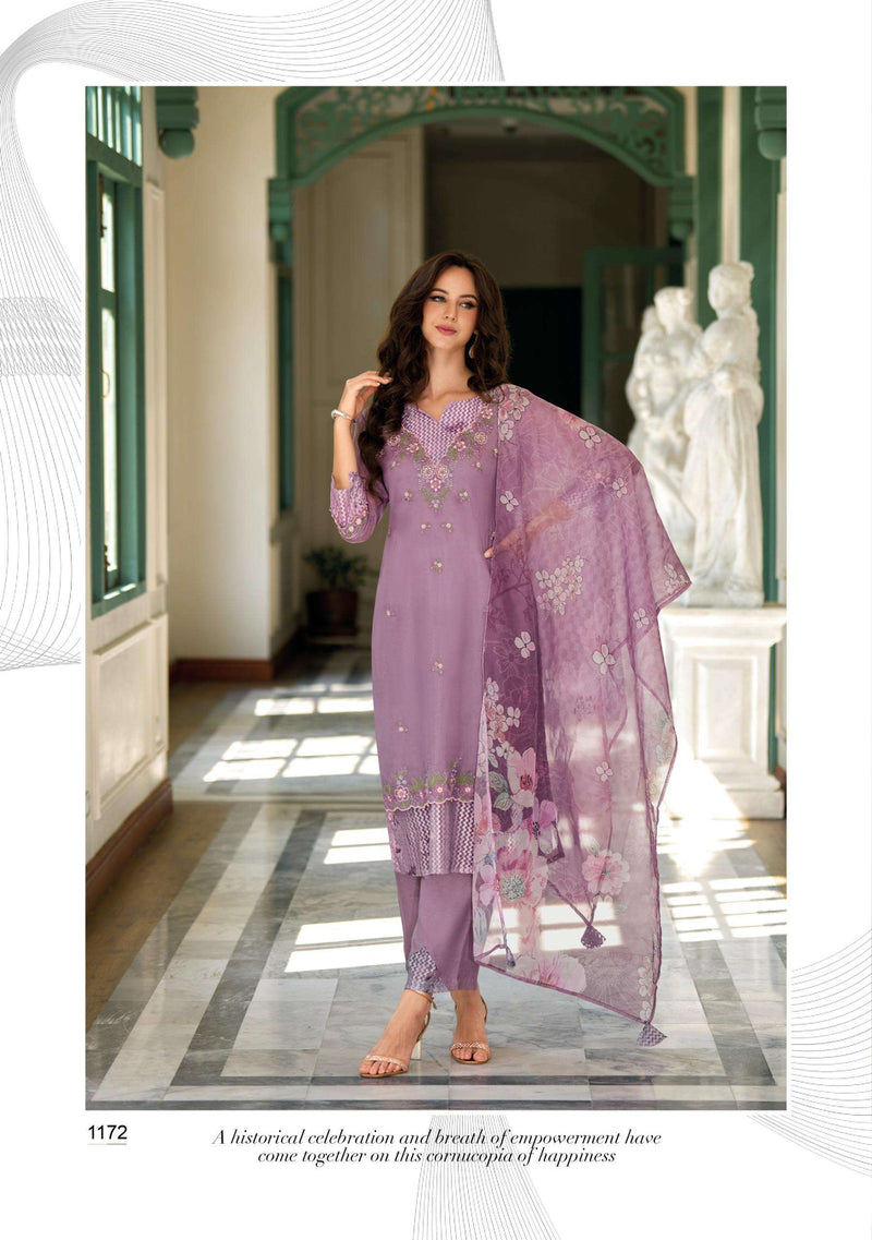 Lady Leela Inaya Organza Embroidery Work Party Wear Kurti Dupatta Set