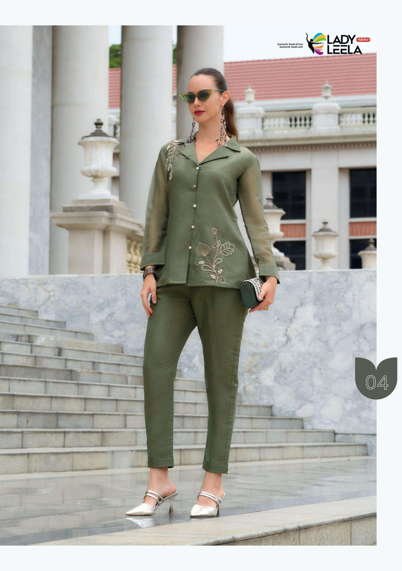 Lady Leela Marbles Vol 5 Viscose  Handwork Fancy Co Ord Set