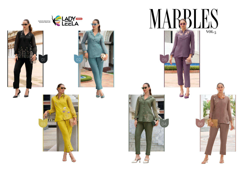 Lady Leela Marbles Vol 5 Viscose  Handwork Fancy Co Ord Set