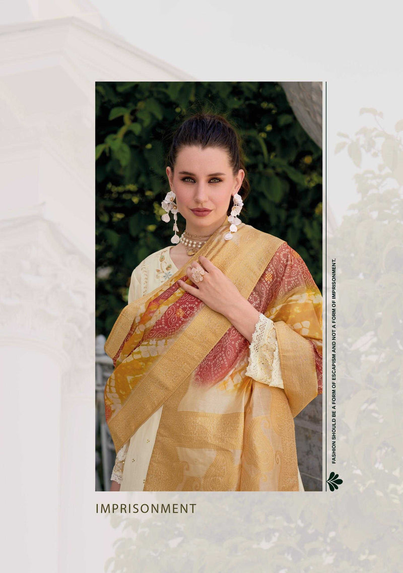 Lady Leela Tulips Vol 2  Viscose Silk Fabric Casual Wear Kurti With Pant Organza Dupatta Set