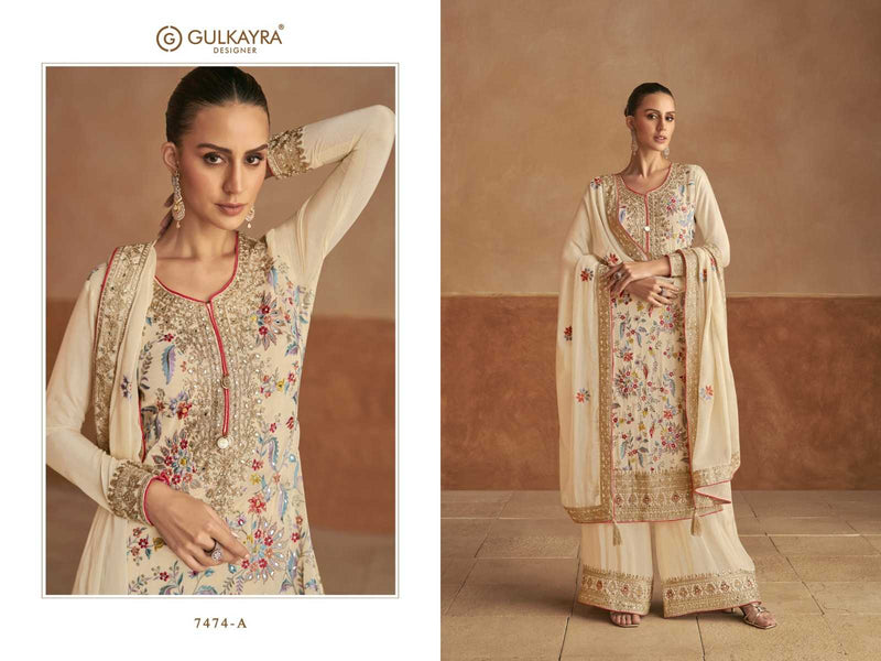 Gulkayra Designer Lahza Chinon Fancy Wedding Wear Suit Collection