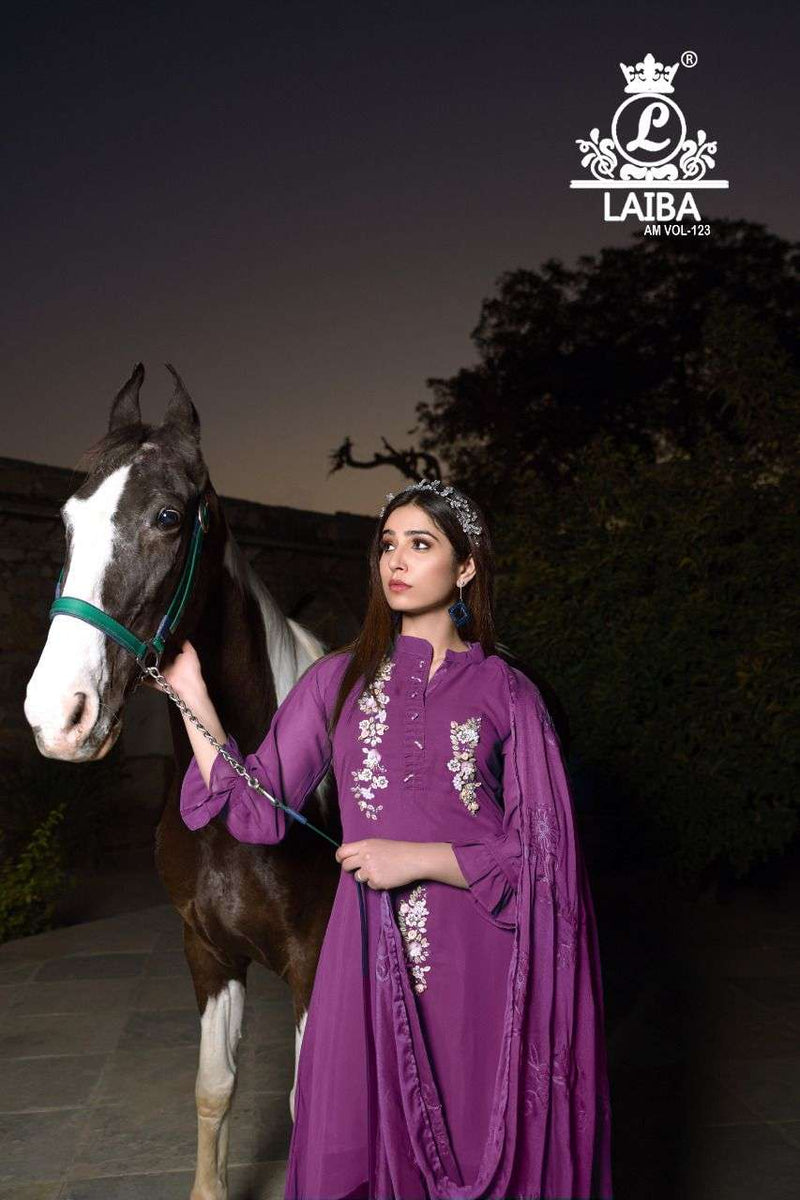 Laiba Designer Am Vol 123 Georgette Fancy Pakistani Salwar Kameez