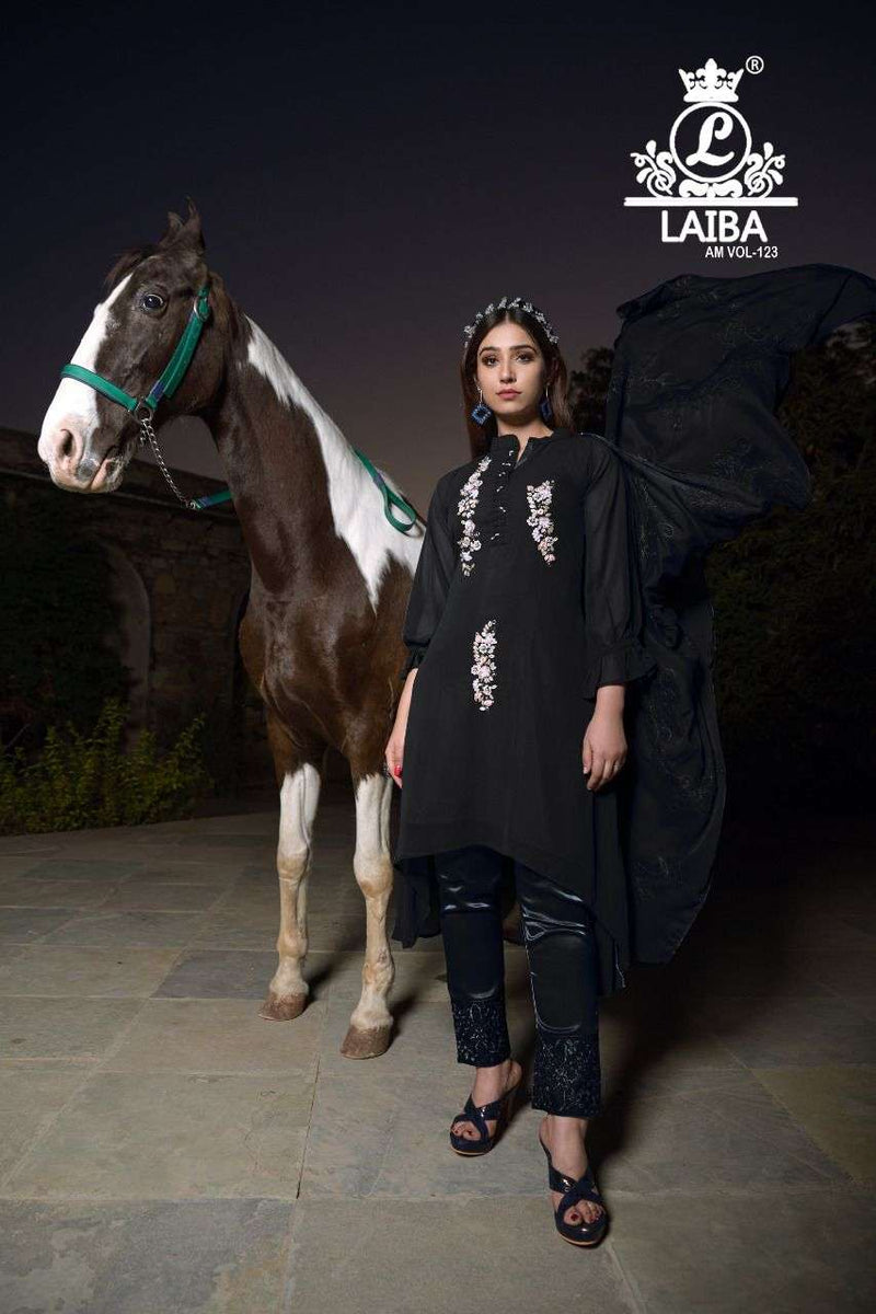 Laiba Designer Am Vol 123 Georgette Fancy Pakistani Salwar Kameez