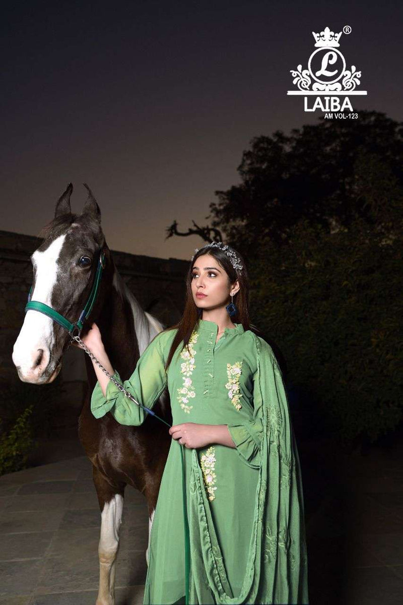 Laiba Designer Am Vol 123 Georgette Fancy Pakistani Salwar Kameez
