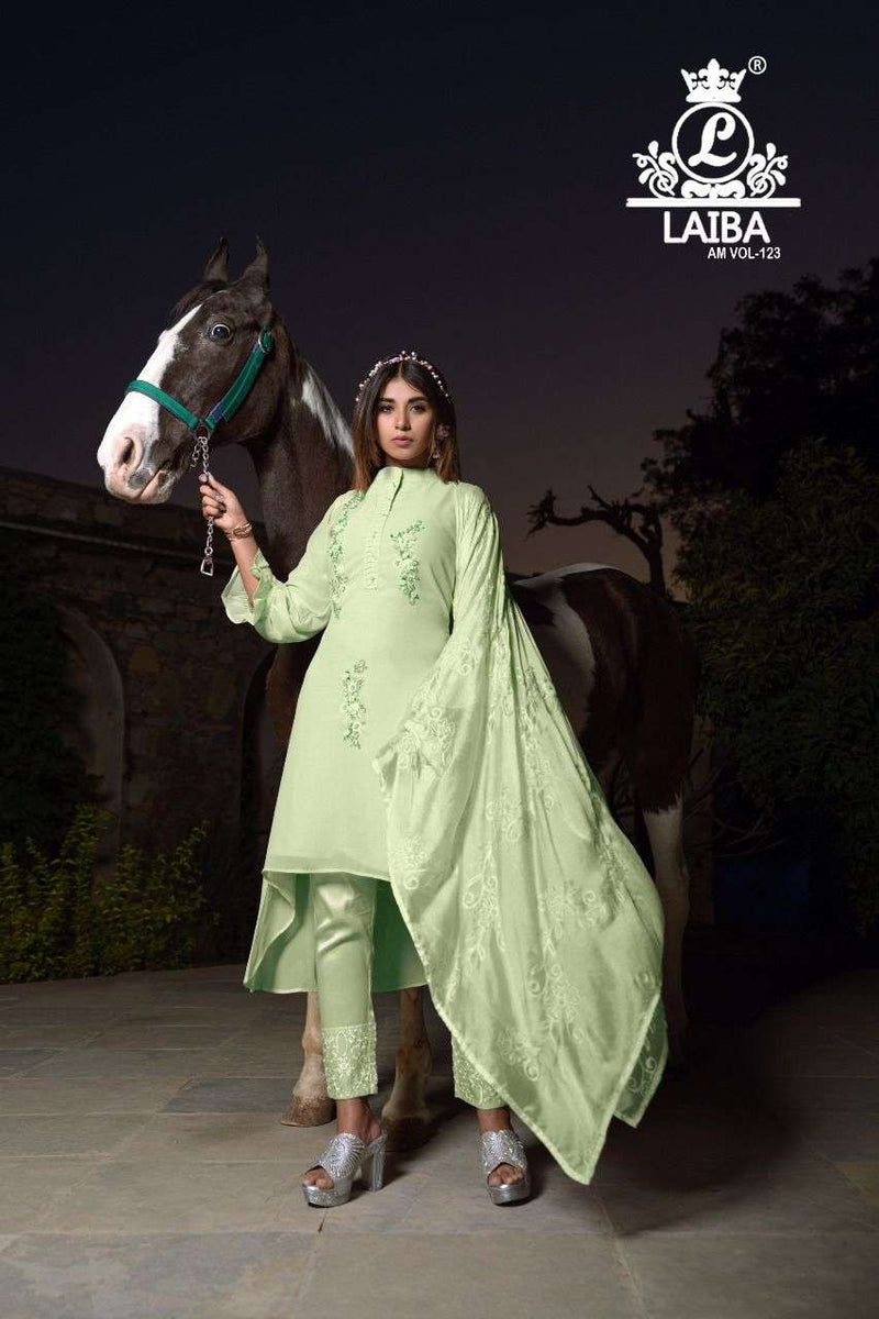 Laiba Designer Am Vol 123 Georgette Fancy Pakistani Salwar Kameez