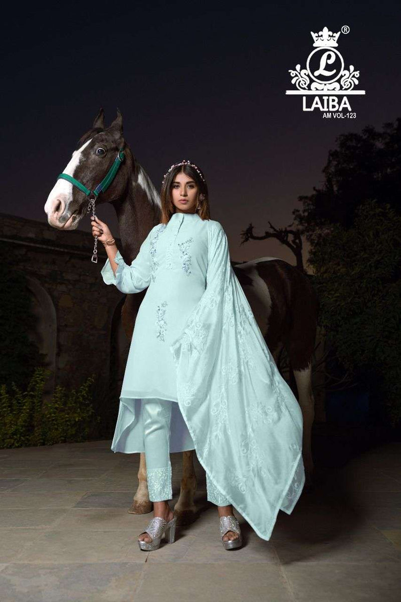 Laiba Designer Am Vol 123 Georgette Fancy Pakistani Salwar Kameez