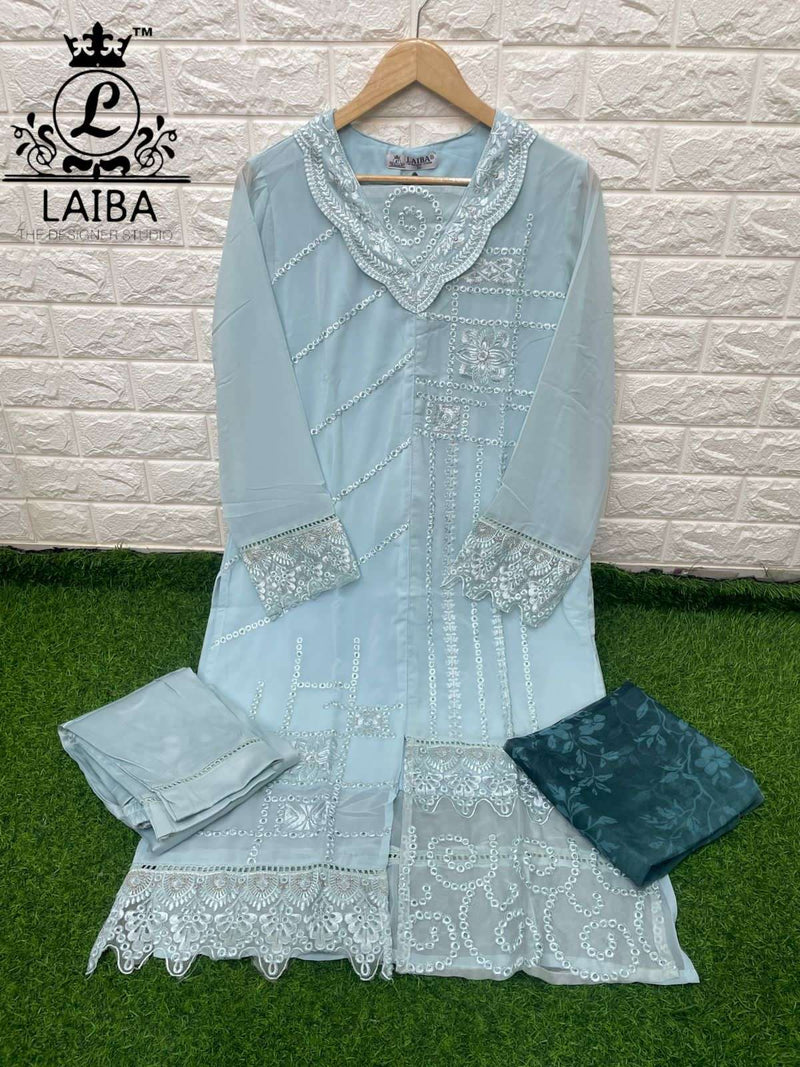 Laiba Designer Am Vol 137 Georgette Embroidery Pakistani Salwar Suit Collection