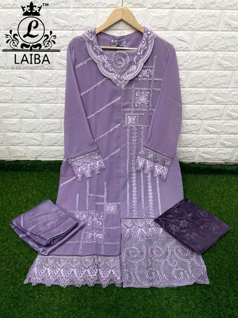 Laiba Designer Am Vol 137 Georgette Embroidery Pakistani Salwar Suit Collection