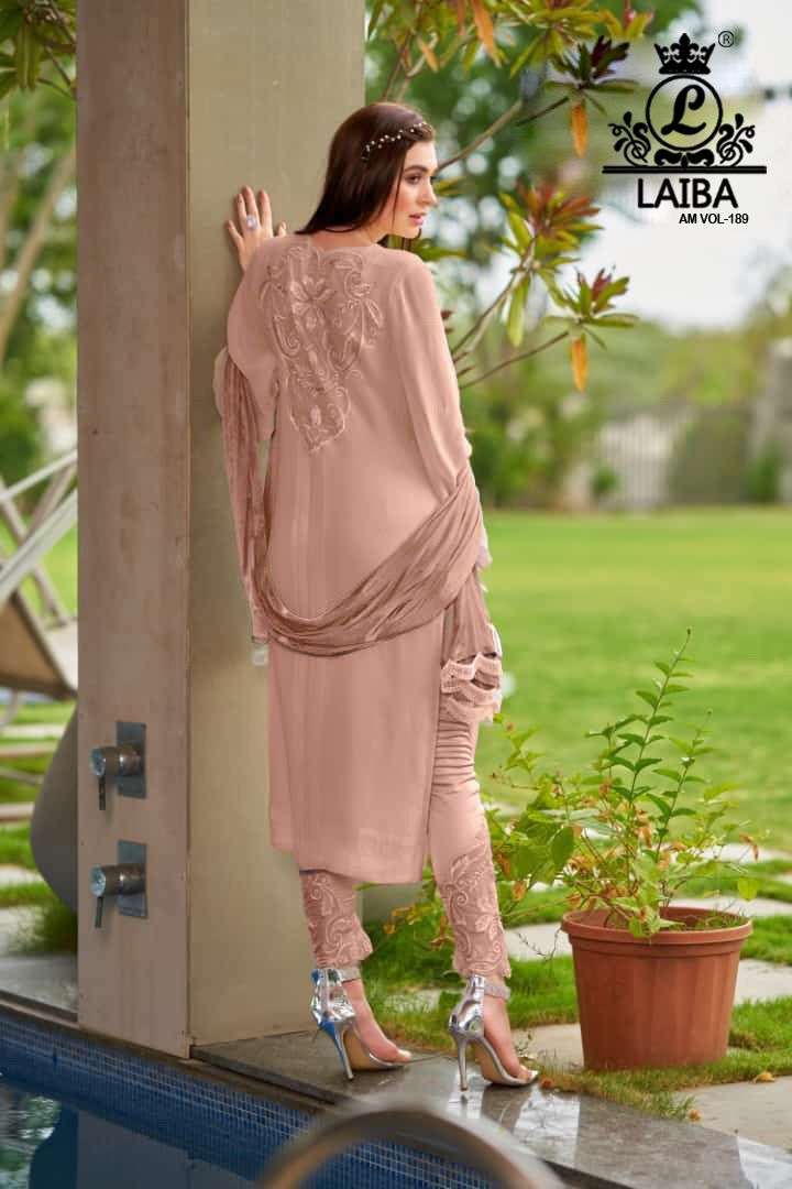 Laiba Am Vol 189 Beautiful Embroidery Work Pakistani Kurti With Pant And Dupatta