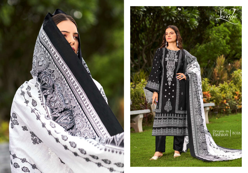 Levisha Naira Nx Vol 8 Cotton Pakistani Style Print With Fancy Self Embroidery Salwar Suit