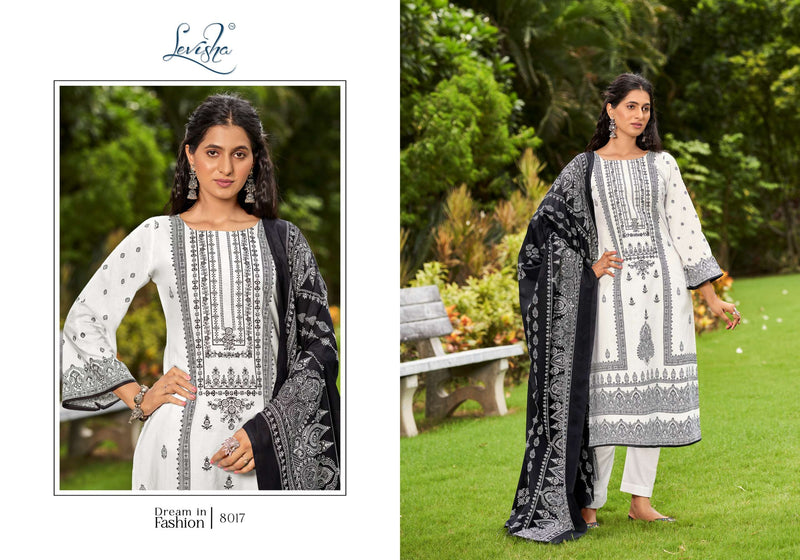 Levisha Naira Nx Vol 8 Cotton Pakistani Style Print With Fancy Self Embroidery Salwar Suit