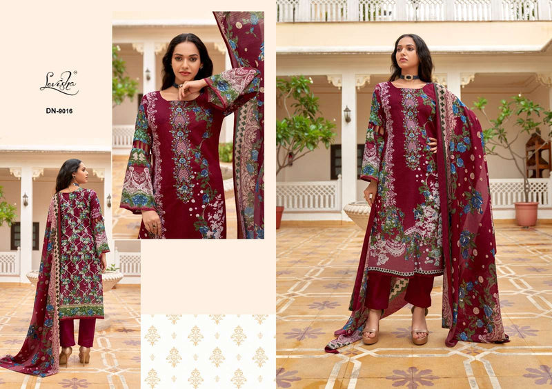 Levisha Naira Nx Vol 9 Cotton Pakistani Style Print Fancy Self Embroidery Salwar Suit