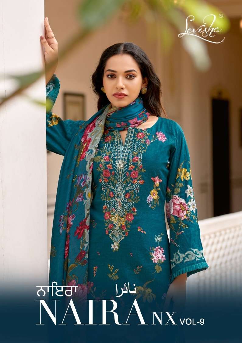 Levisha Naira Nx Vol 9 Cotton Pakistani Style Print Fancy Self Embroidery Salwar Suit