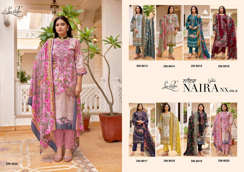 Levisha Naira Nx Vol 9 Cotton Pakistani Style Print Fancy Self Embroidery Salwar Suit