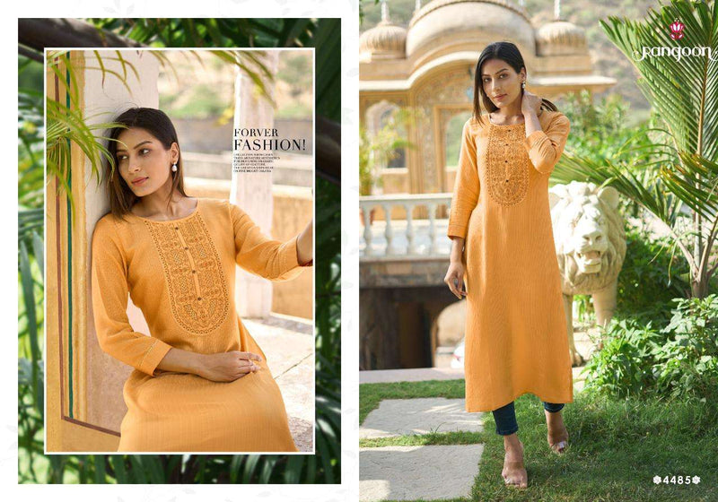 Lightline Vol 12 By Rangoon Designer Fancy Lining Silk Work Kurtis