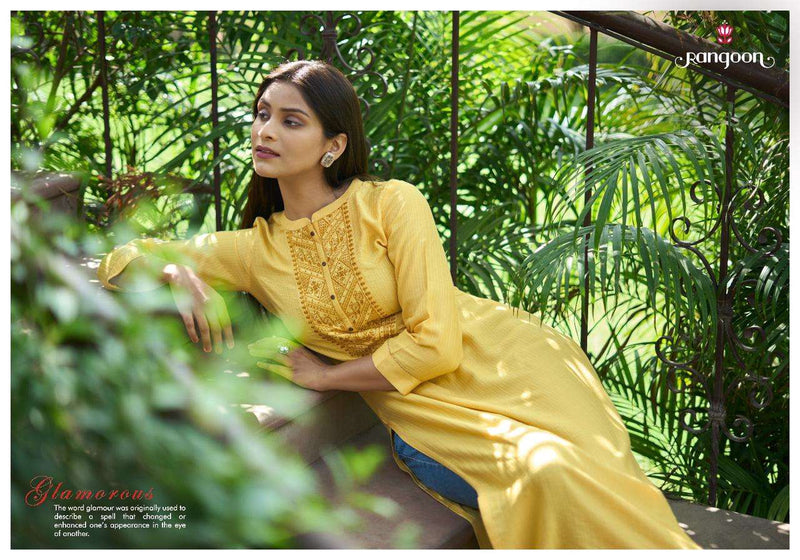 Lightline Vol 12 By Rangoon Designer Fancy Lining Silk Work Kurtis