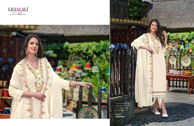 Lily And Lali Miraan Vol 2 Viscose Silk Designer Party Wear Kurti Combo Set