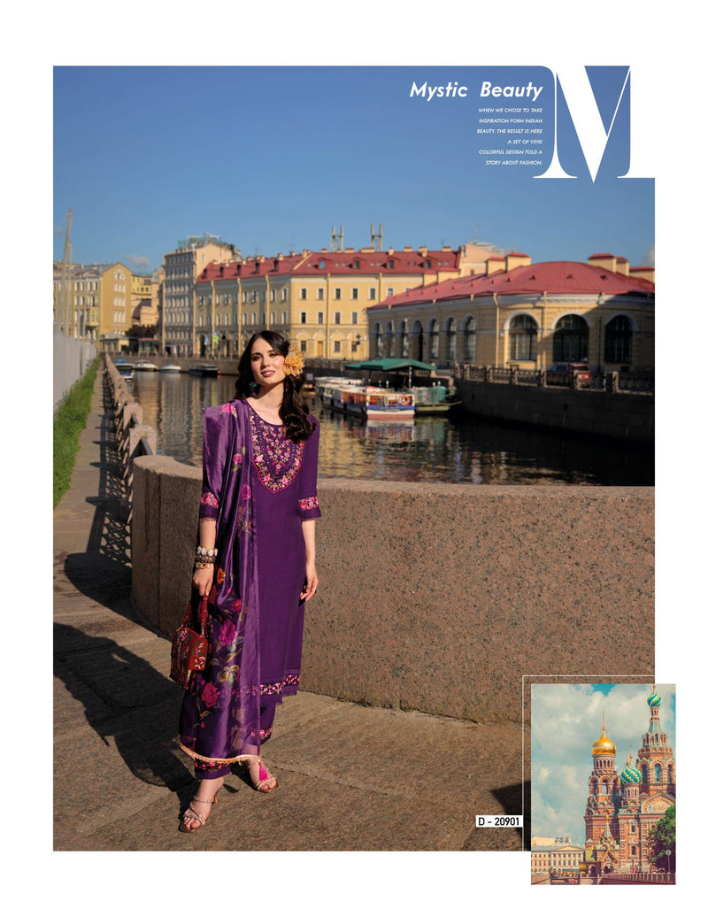 Lily And Lali Srivalli viscose Beautiful Festival Wear Kurti Pant Dupatta Set