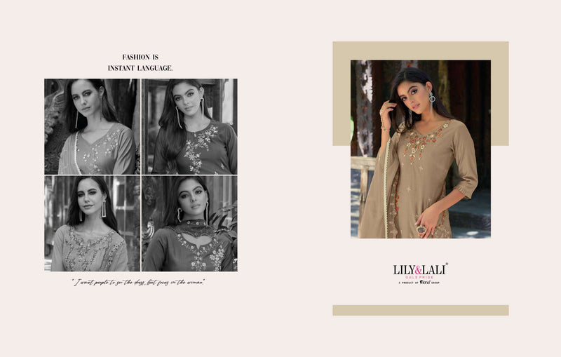 Lily and Lali Rang Ja Viscose Embroidery Work Beautiful Salwar Kameez