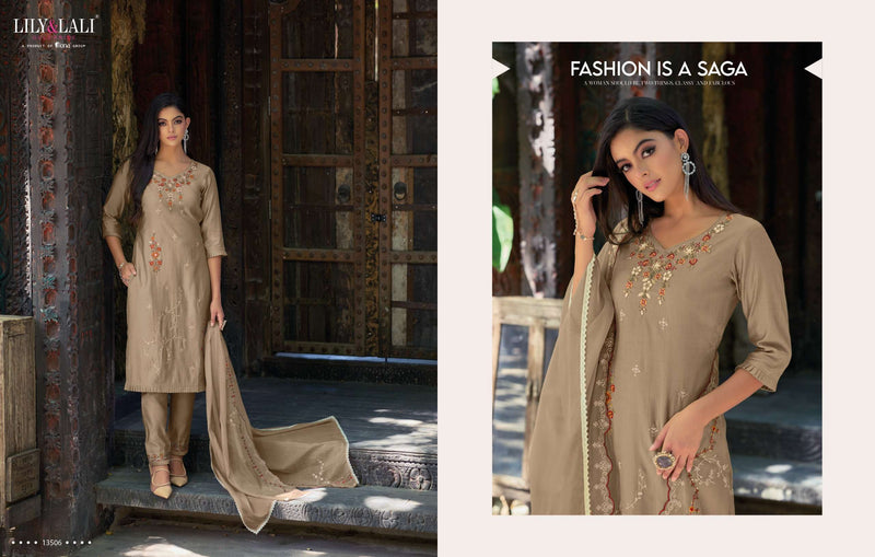 Lily and Lali Rang Ja Viscose Embroidery Work Beautiful Salwar Kameez