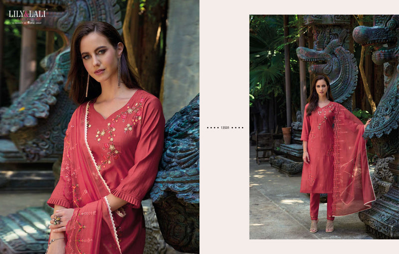 Lily and Lali Rang Ja Viscose Embroidery Work Beautiful Salwar Kameez