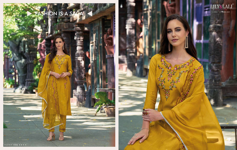 Lily and Lali Rang Ja Viscose Embroidery Work Beautiful Salwar Kameez