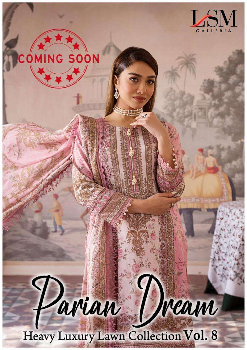 Lsm Galleria Parian Dream Vol 8 Pure Heavy Lawn Cotton Salwar Suit
