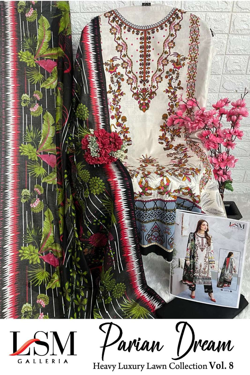 Lsm Galleria Parian Dream Vol 8 Pure Heavy Lawn Cotton Salwar Suit