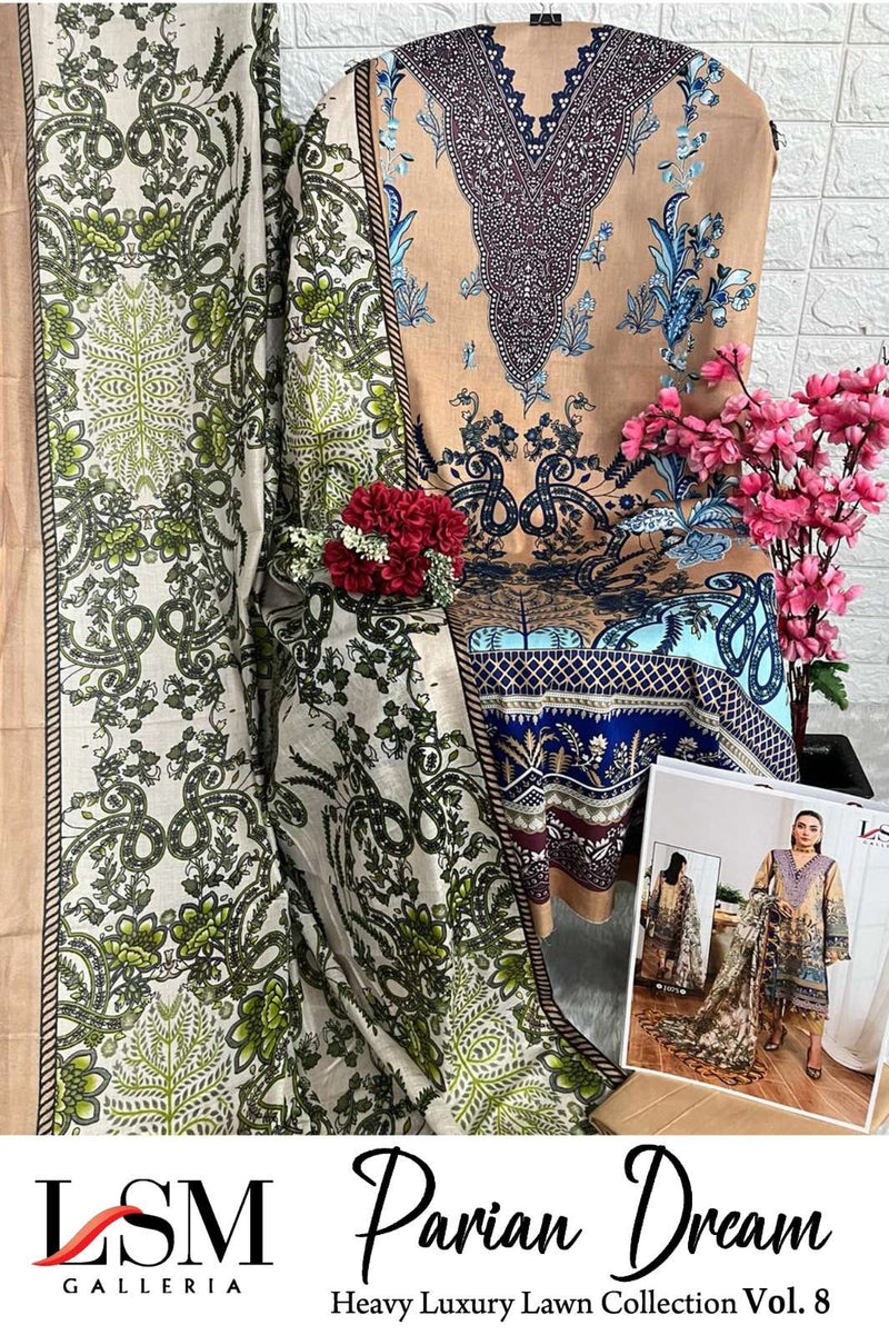 Lsm Galleria Parian Dream Vol 8 Pure Heavy Lawn Cotton Salwar Suit