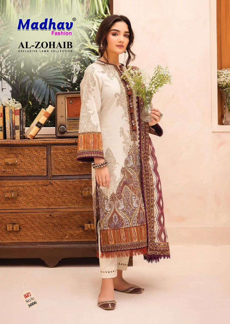 Madhav Fashion Al Zohaib Vol 3 Lawn Cotton Daily Wear Salwar Suit
