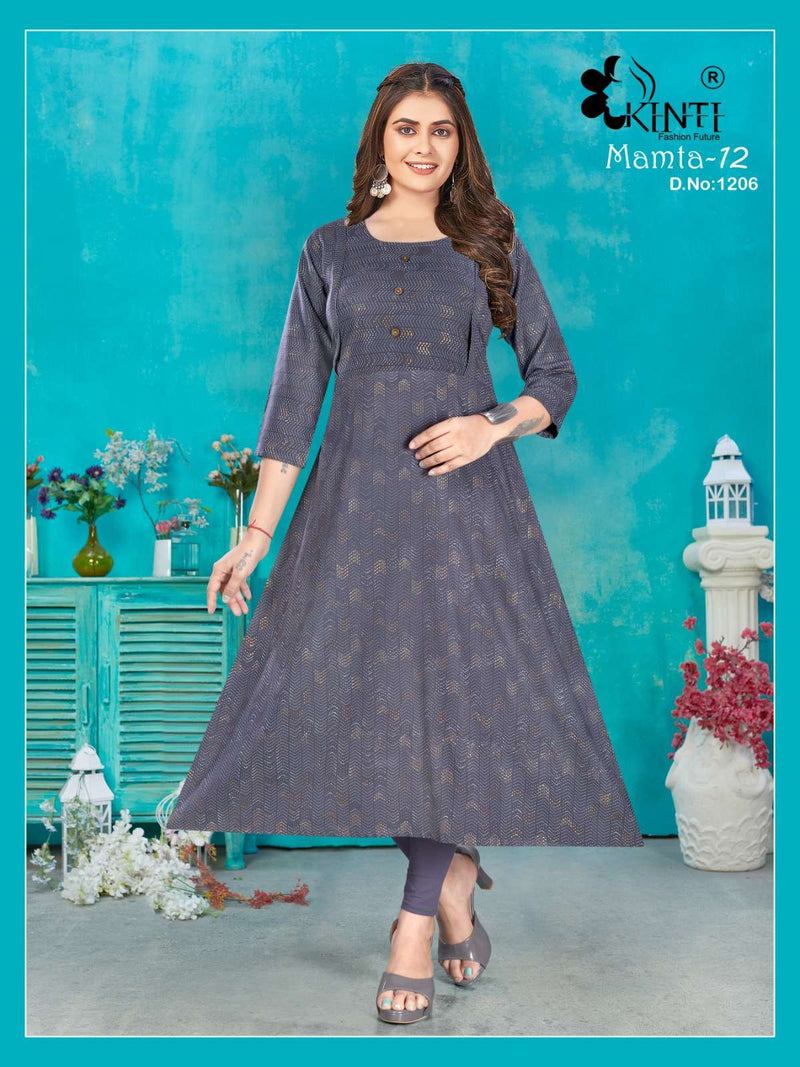 Mamta Vol 12 By Kinti Twin Vertical Zip Feeding A Line Kurtis