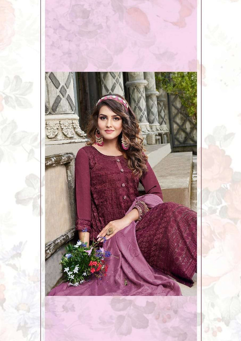 Manas Bombay Schiffli Vol 2 Chinon Designer Readymade Salwar Kameez