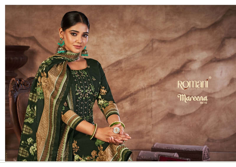 Romani Mareena Vol 16 Soft Cotton Embroidery Work Pakistani Salwar Suits