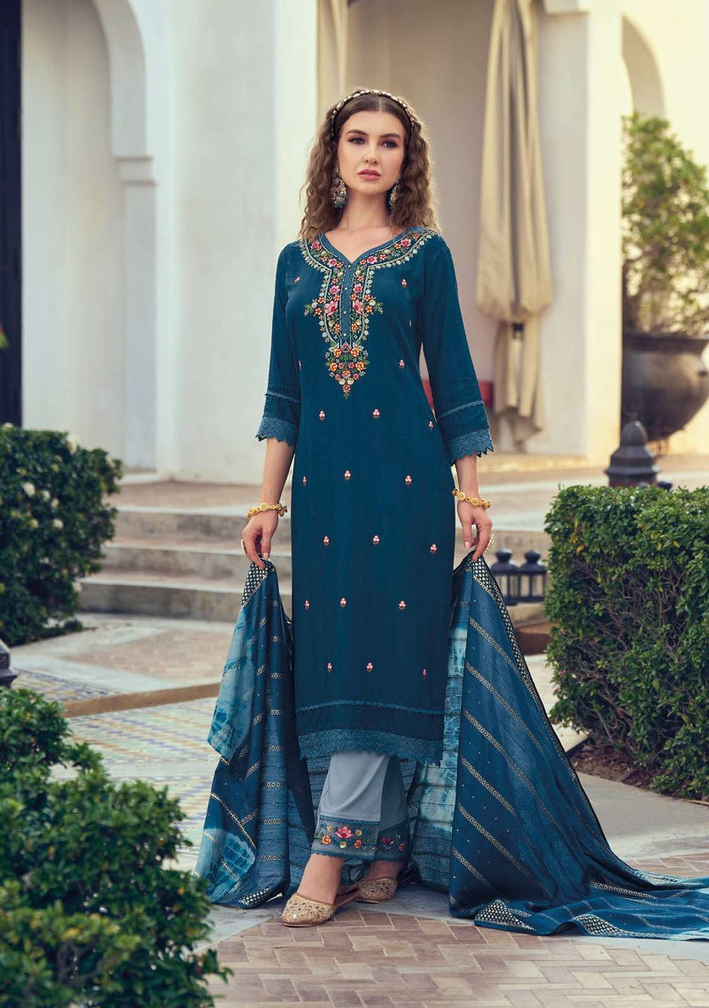 Maryam By Lily & Lali Viscose Rayon Readymade 3 Piece Salwar Kameez