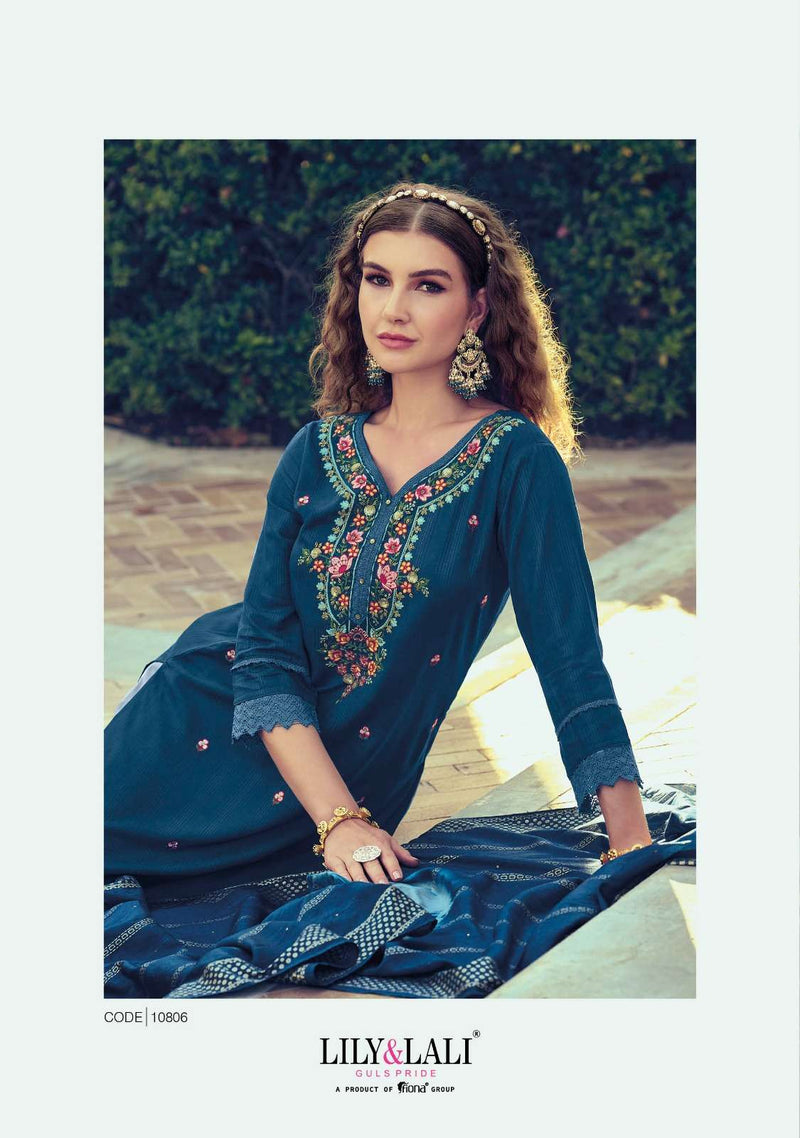 Maryam By Lily & Lali Viscose Rayon Readymade 3 Piece Salwar Kameez