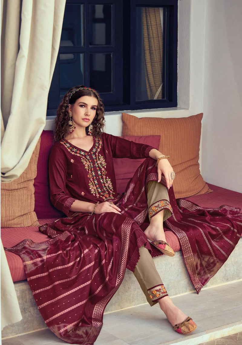 Maryam By Lily & Lali Viscose Rayon Readymade 3 Piece Salwar Kameez