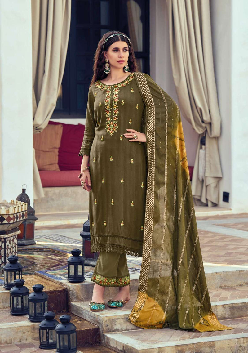 Maryam By Lily & Lali Viscose Rayon Readymade 3 Piece Salwar Kameez