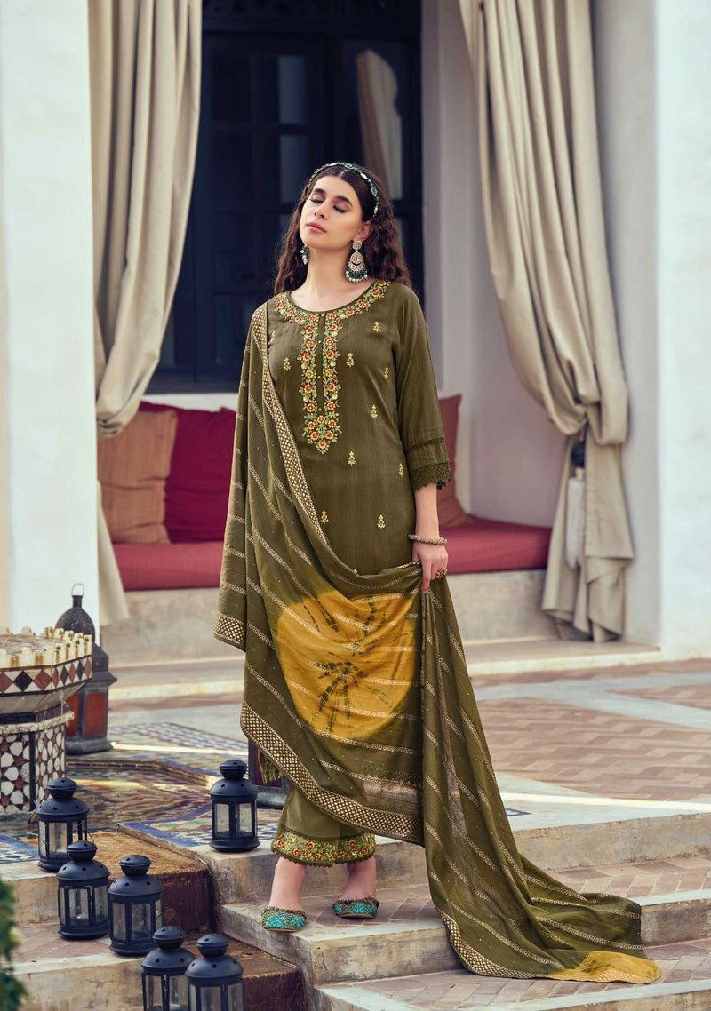 Maryam By Lily & Lali Viscose Rayon Readymade 3 Piece Salwar Kameez
