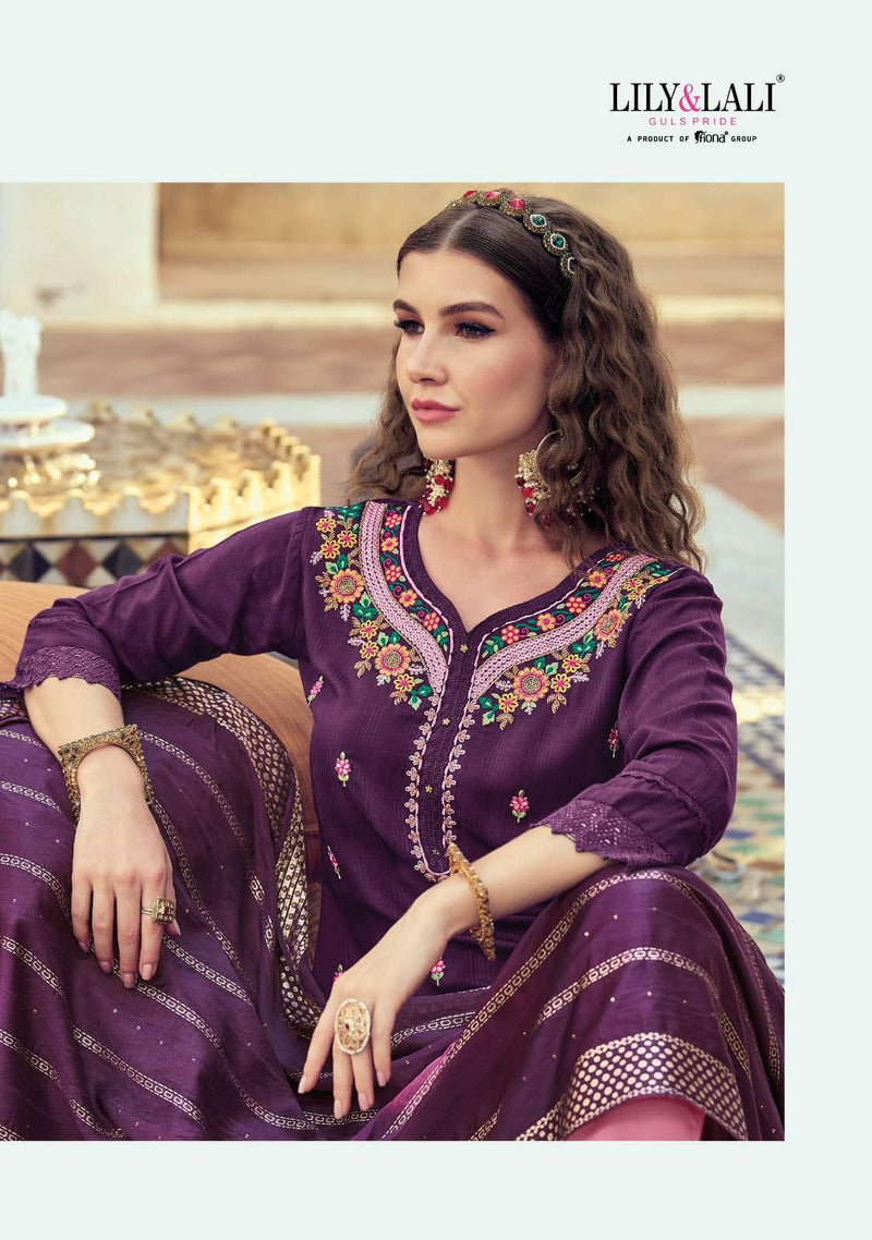Maryam By Lily & Lali Viscose Rayon Readymade 3 Piece Salwar Kameez
