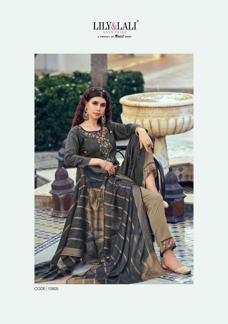 Maryam By Lily & Lali Viscose Rayon Readymade 3 Piece Salwar Kameez