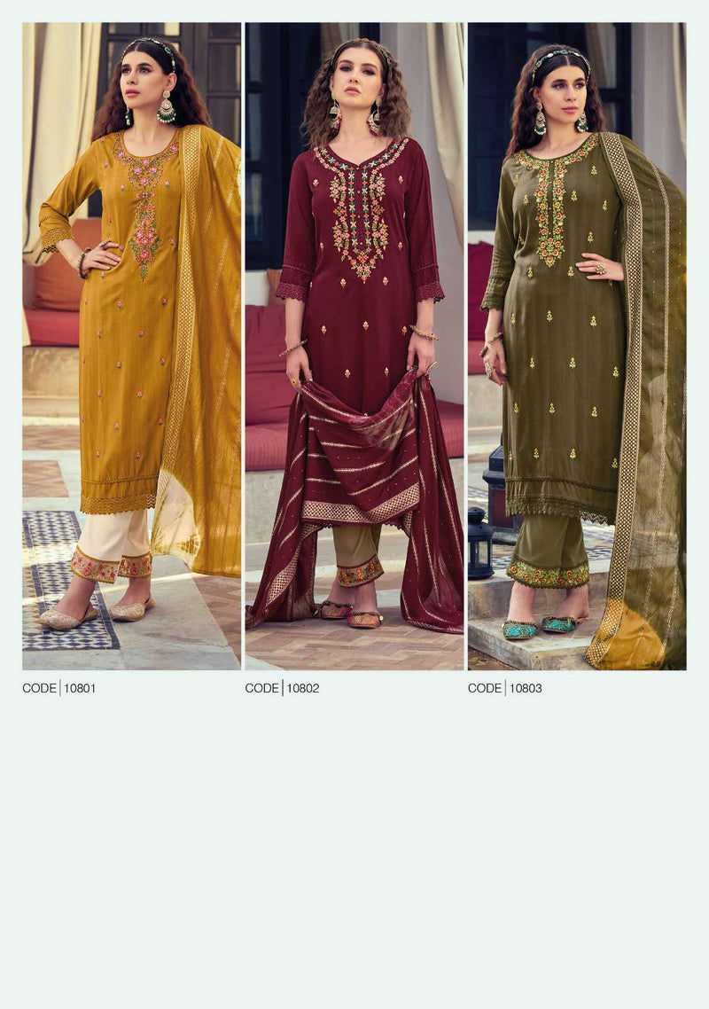 Maryam By Lily & Lali Viscose Rayon Readymade 3 Piece Salwar Kameez