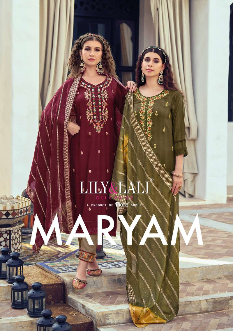 Maryam By Lily & Lali Viscose Rayon Readymade 3 Piece Salwar Kameez