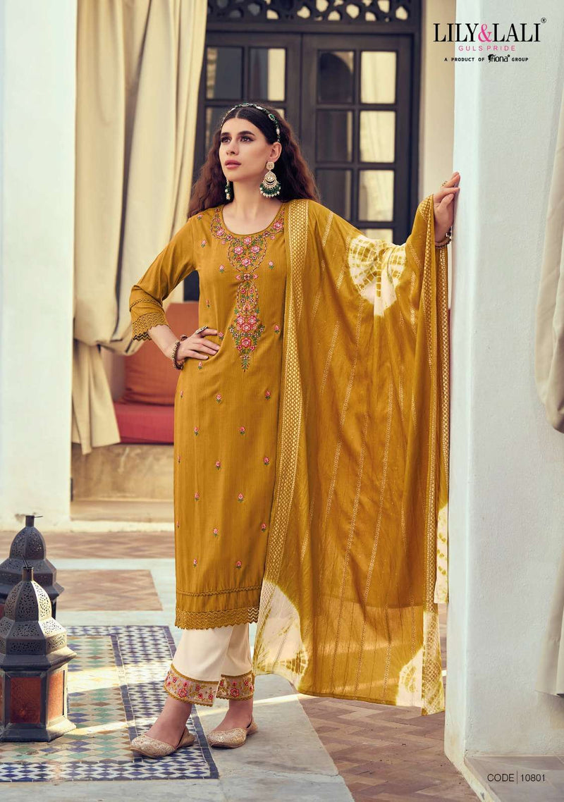 Maryam By Lily & Lali Viscose Rayon Readymade 3 Piece Salwar Kameez