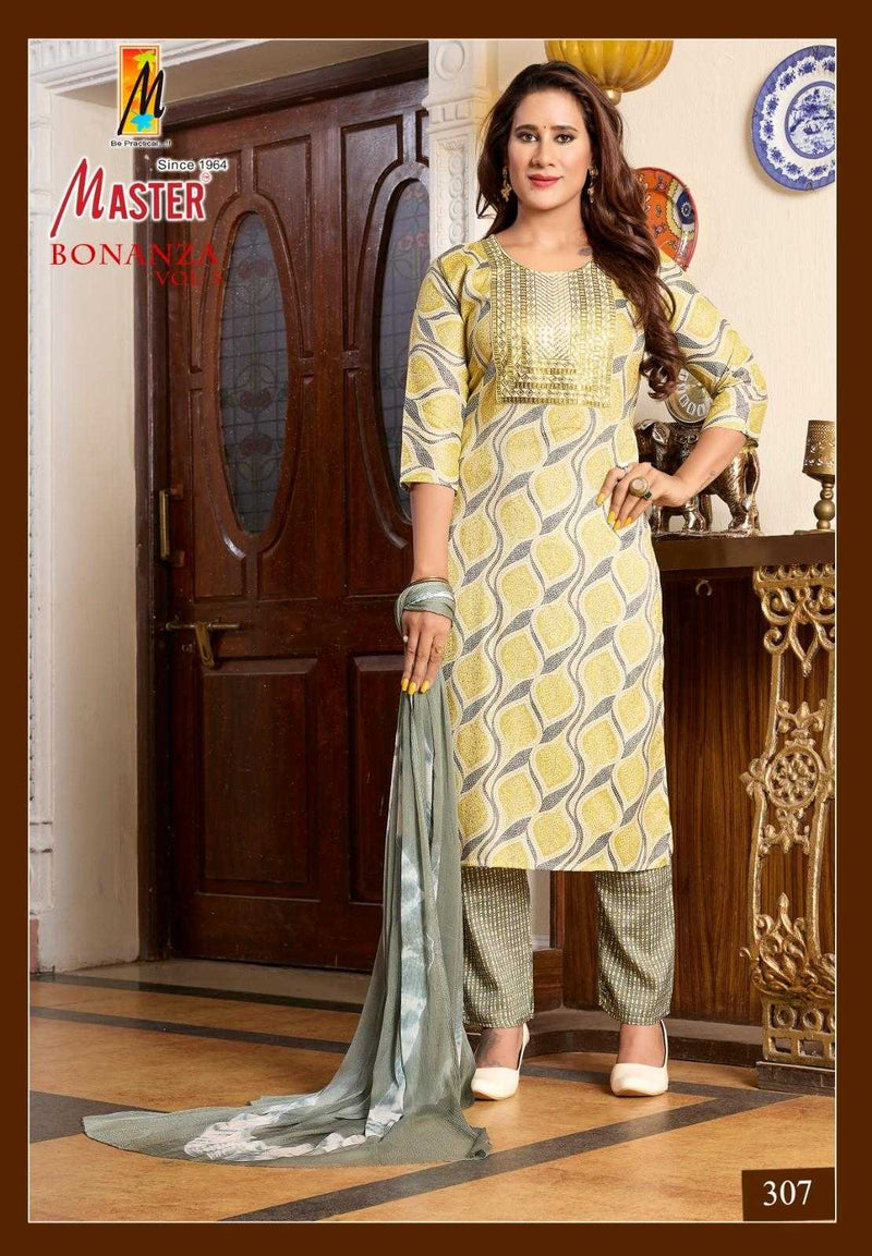 Master Kurti Bonaza Vol 3 Capsule Print Casual Wear Kurti Straight Pant With Dupatta