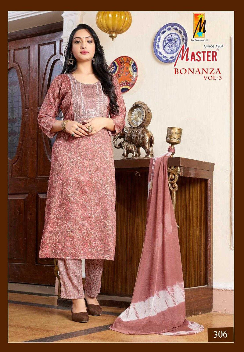 Master Kurti Bonaza Vol 3 Capsule Print Casual Wear Kurti Straight Pant With Dupatta