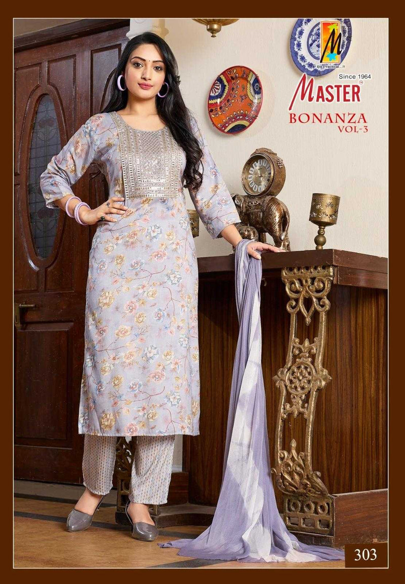 Master Kurti Bonaza Vol 3 Capsule Print Casual Wear Kurti Straight Pant With Dupatta